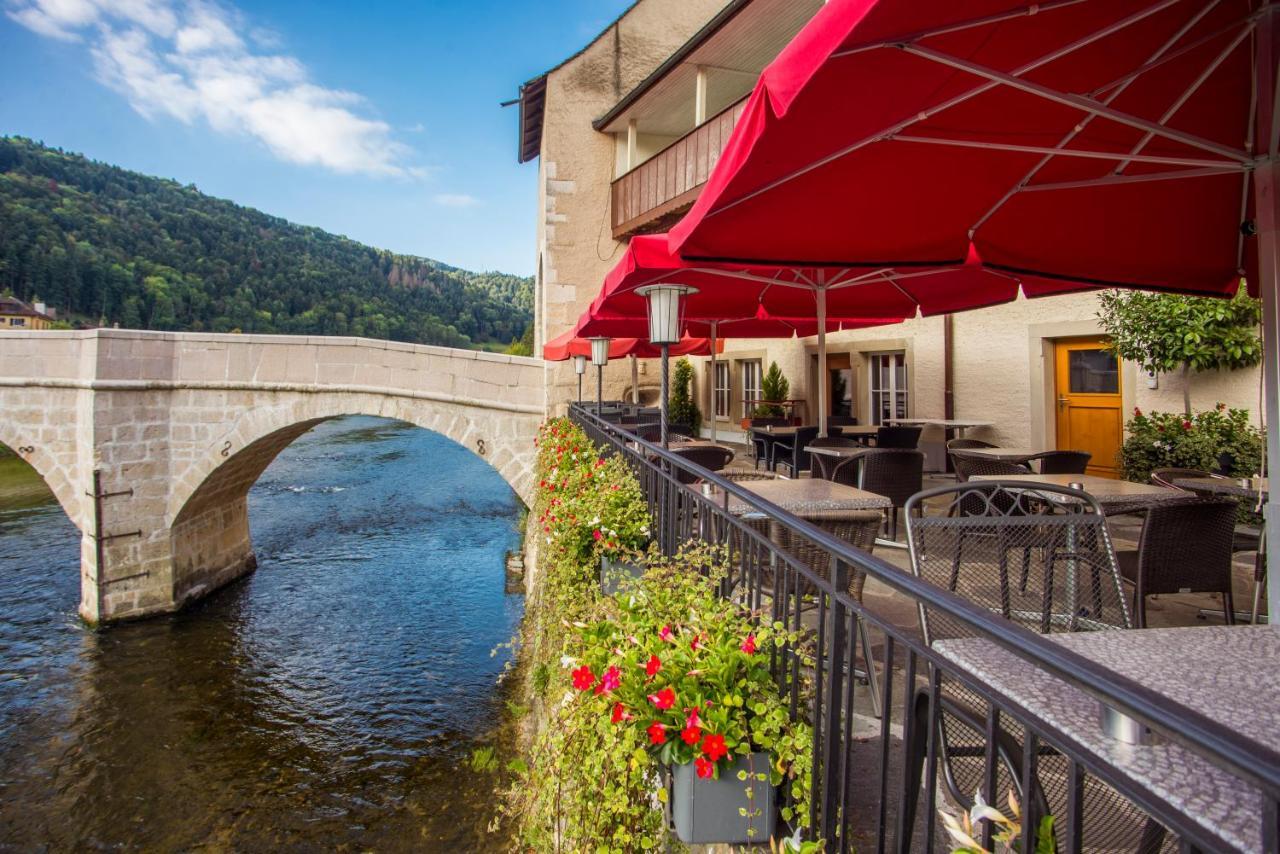 Hotel Demi-Lune Saint-Ursanne Bagian luar foto