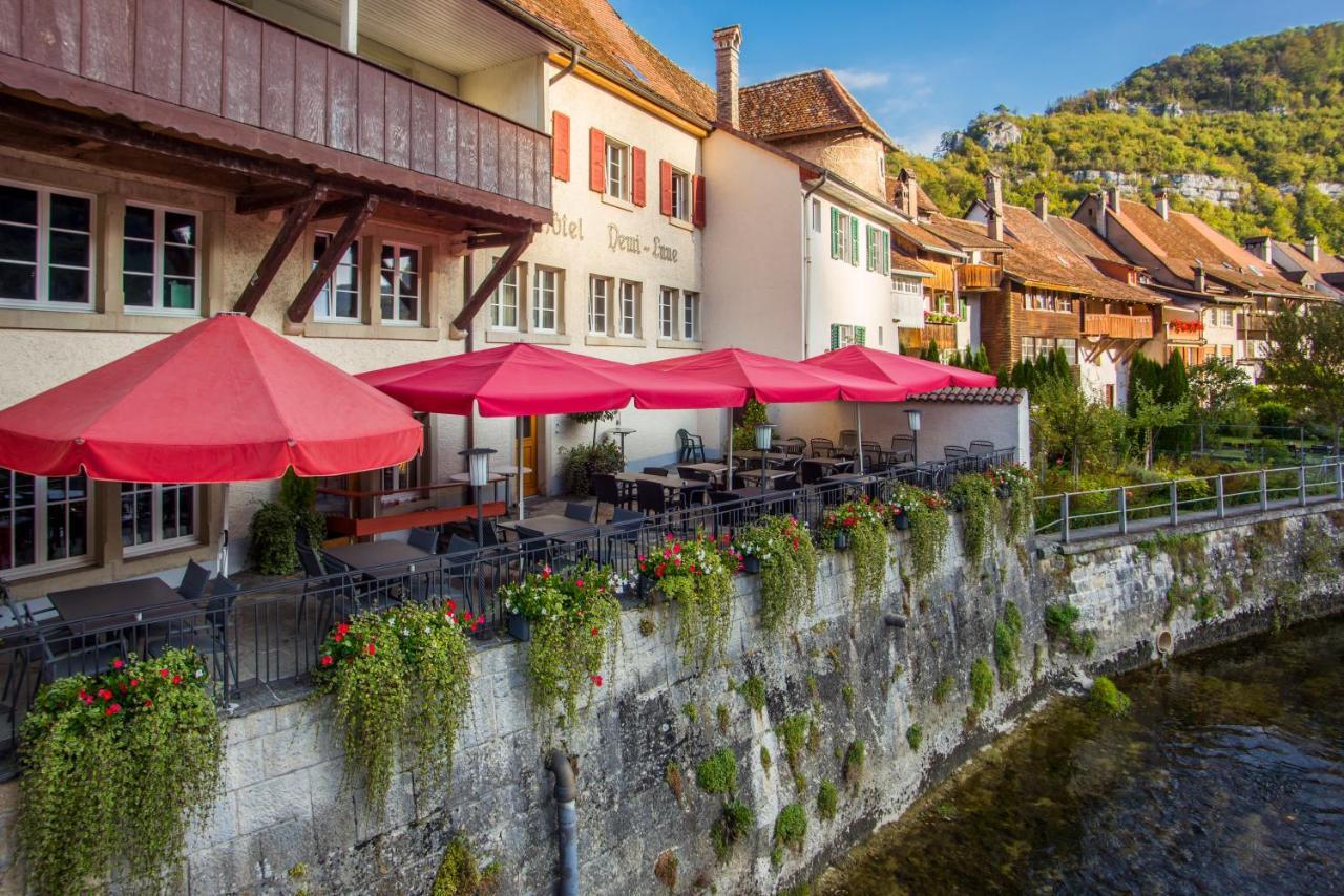 Hotel Demi-Lune Saint-Ursanne Bagian luar foto
