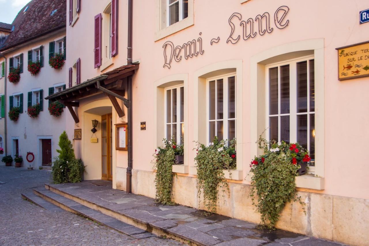Hotel Demi-Lune Saint-Ursanne Bagian luar foto